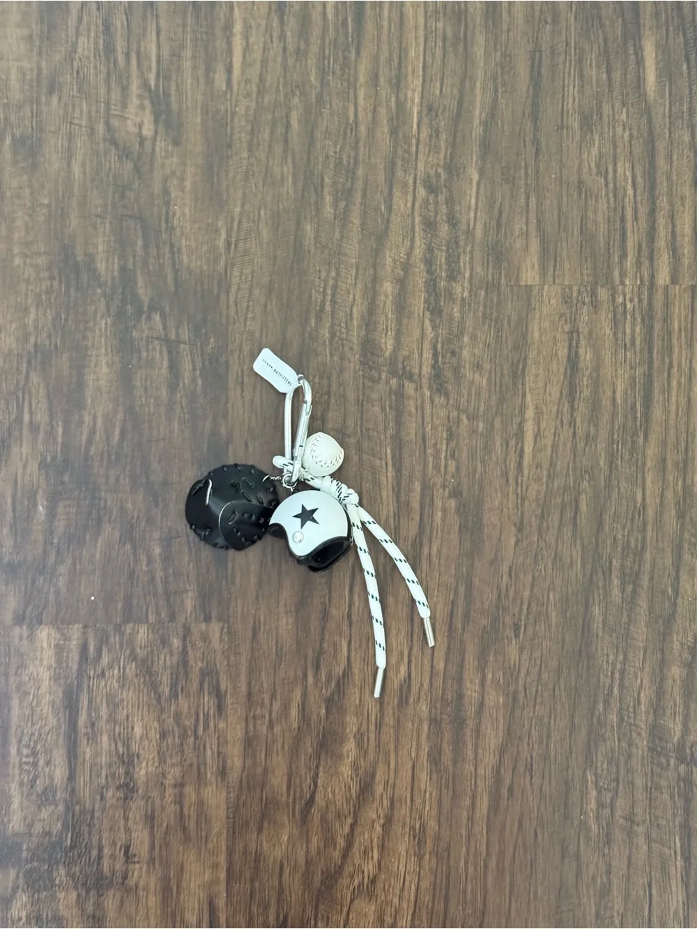 Urban Outfitters Black & White Sports Charm Keychain